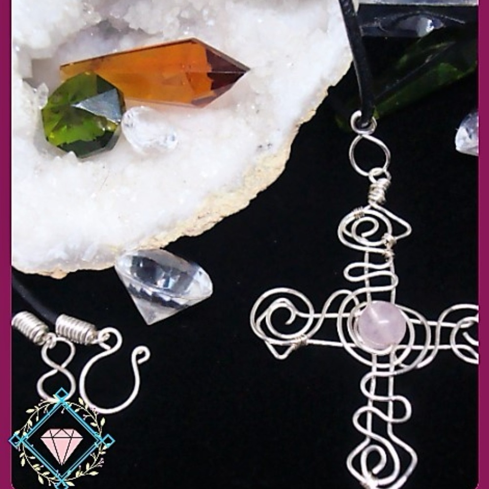 Handcrafted Twisted Wire Cross Necklace